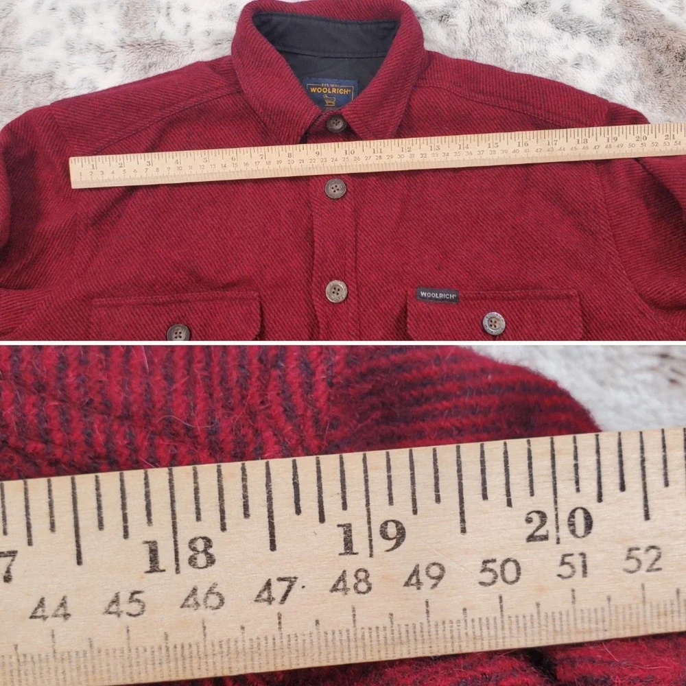 Vintage Woolrich Men's M Red Wool Button‎ Jacket Coat VTG 90s 00s